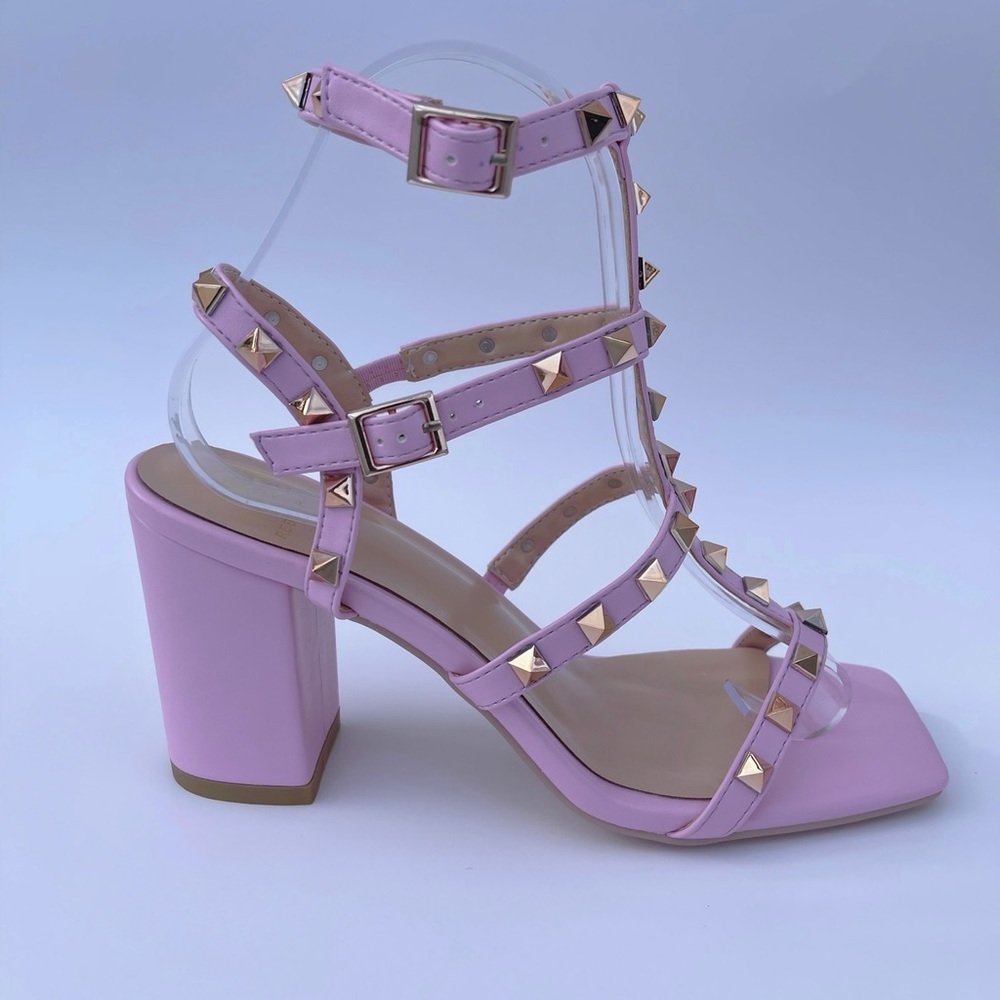 Baby Pink Paolina Vegan Gladiator Sandals